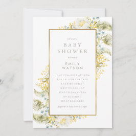 Foil Ram Boho Wildblomma Shower in Honor Inbjudningar