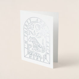 Foil Tiger Back Hurty Funny 30års födelsedag Card Folierat Kort