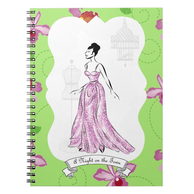 Fois à Paris Mode Illustration Anteckningsbok (Framsidan)