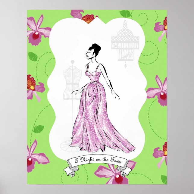 Fois à Paris Mode Illustration Poster (Framsidan)