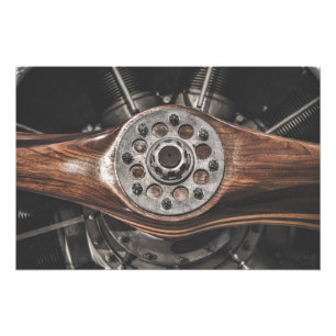 Fokker E III Eindecker WWI Aircraft Propeller Fototryck