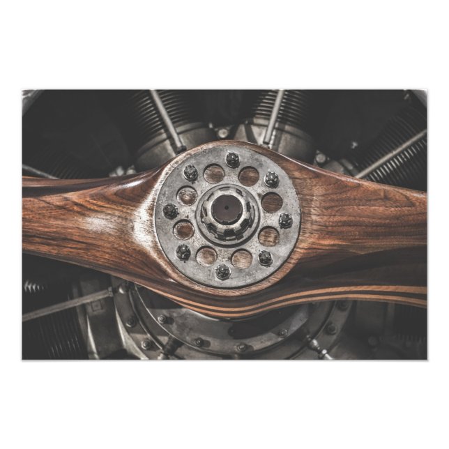 Fokker E III Eindecker WWI Aircraft Propeller Fototryck (Framsidan)