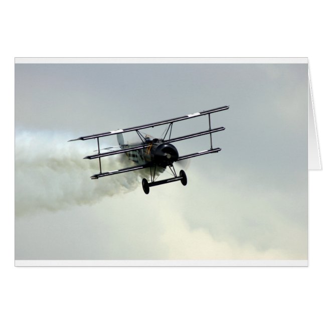 Fokker-triplan Hälsningskort (Framsidan Horizontal)