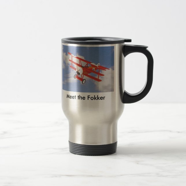 Fokker-triplanen WW1, möter fokkeren Resemugg (Höger)