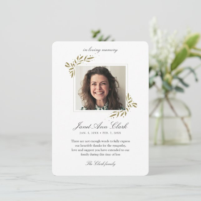 Fokort för Tack av funktionellt minne Kort (Stående Fram)