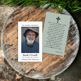 Fokort med enkelt funktionellt minnesmärke visitkort