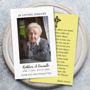 Fokort med enkelt funktionellt minnesmärke visitkort