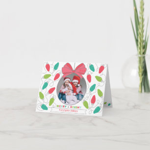 Fokortet Merry + Bright String Ljus Photo Card Kort