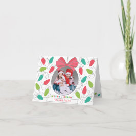 Fokortet Merry + Bright String Ljus Photo Card Kort