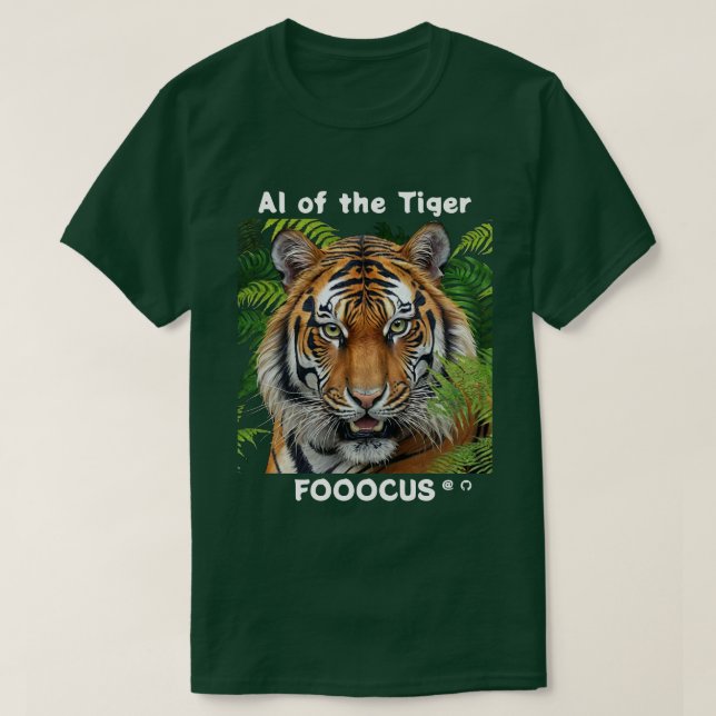 Fokus - AI för tigern v2 T Shirt (Design framsida)