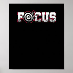 Fokus Archery Archer Bullseye Bow and Pil Poster