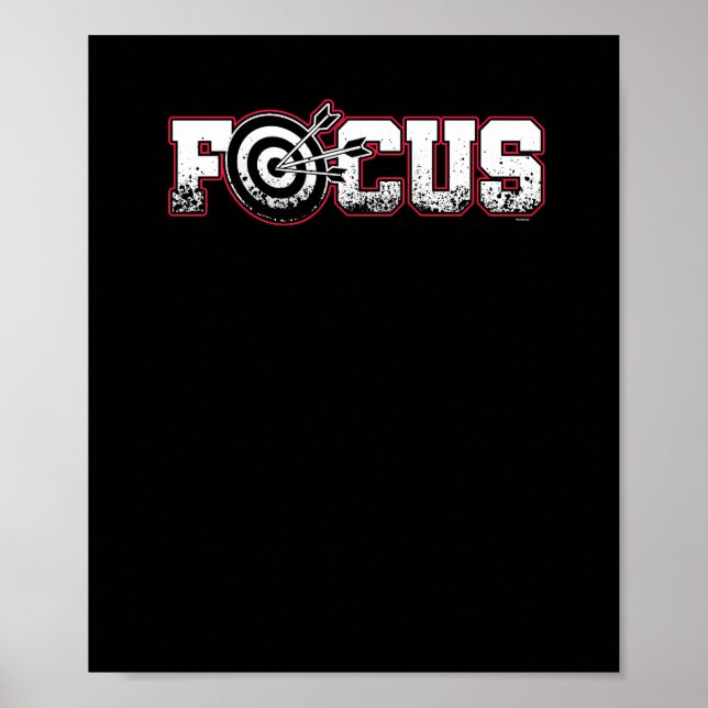 Fokus Archery Archer Bullseye Bow and Pil Poster (Framsidan)