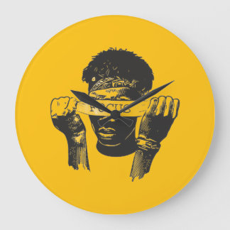 Fokus Blindfold Motivations Gatukonst Illustration Stor Klocka