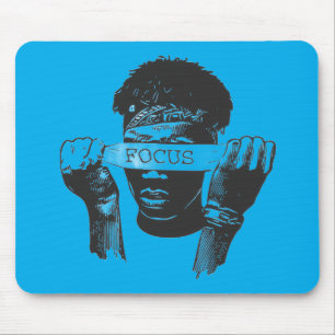Fokus Blindfold Motiverande Gatukonst Illustration Musmatta