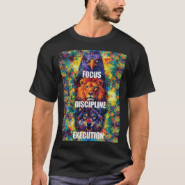 Fokus Disciplin Utförande Örn Lejon Varg Motiverad T Shirt