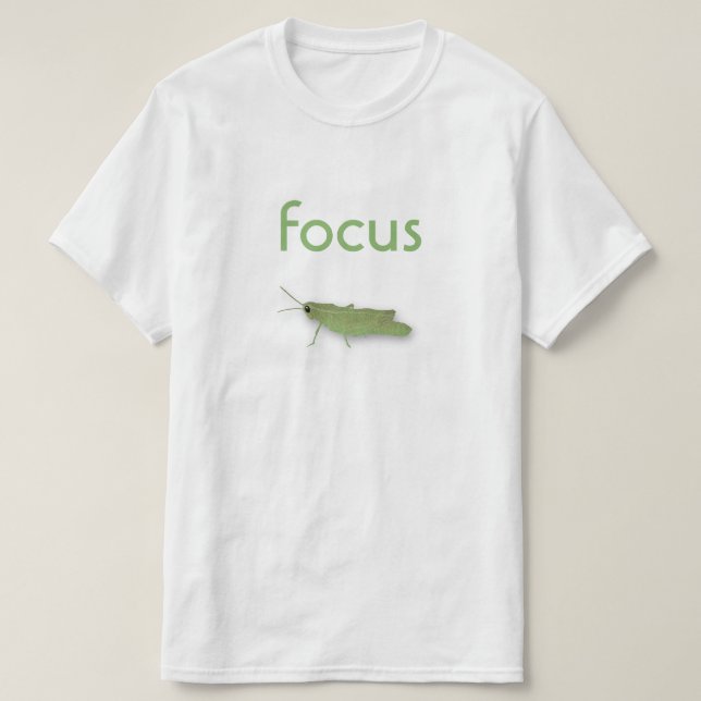 fokus gräshoppa akvarell tvätt tee (Design framsida)