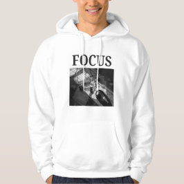FOKUS - Mörk Akademisk Minimalistisk Fotografi Hoodie