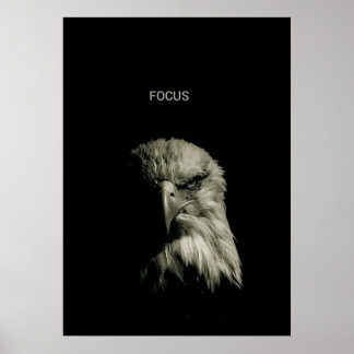 FOKUS – Örninspirerad motivation Poster