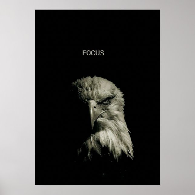 FOKUS – Örninspirerad motivation Poster (Framsidan)