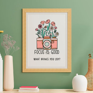 Fokus på Bra Camera Wildblomma Poster
