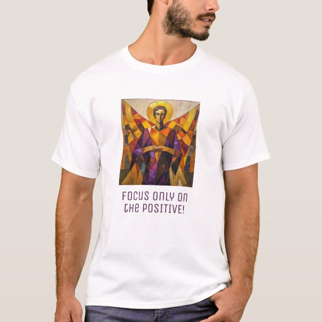 "Fokus på det positiva" Änglar T Shirt (Framsida)