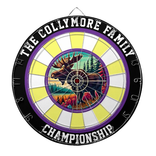 Fokus på mos och Forest Target Darttavla (Framsidan)