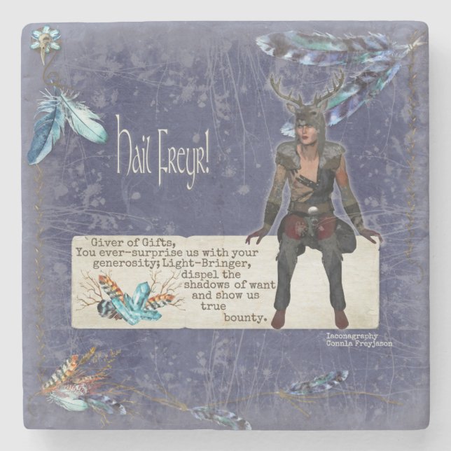 Fokusar för altare för marmor för Freyr Stenunderlägg (Framsidan)