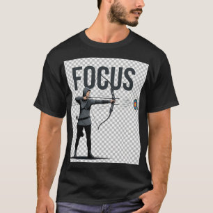 Fokusera Bågskytt Tröja, Motiverande Bågskytte Tan T Shirt