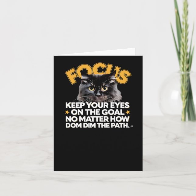 Fokusera Behållan på Ögonen på målet om hur svårt  Kort (Framsida)