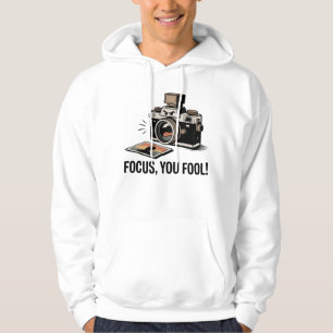Fokusera, din dumbom! – Ilsken kamera som skriker Hoodie