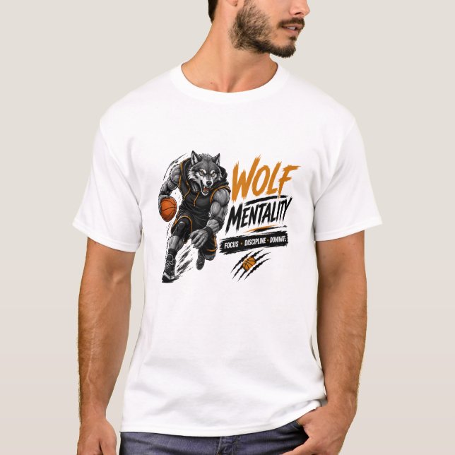 Fokusera Disciplin Beherska Motiverande T Shirt (Framsida)