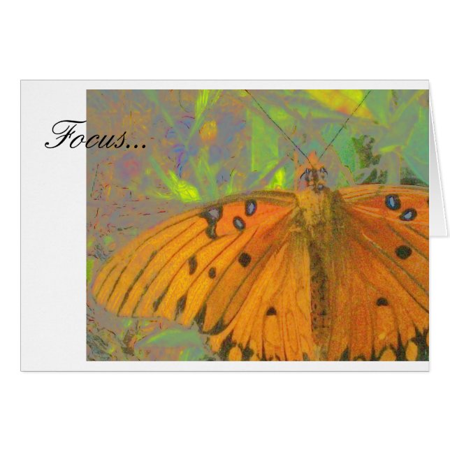 Fokusera fjärilen OBS kort (Framsidan Horizontal)