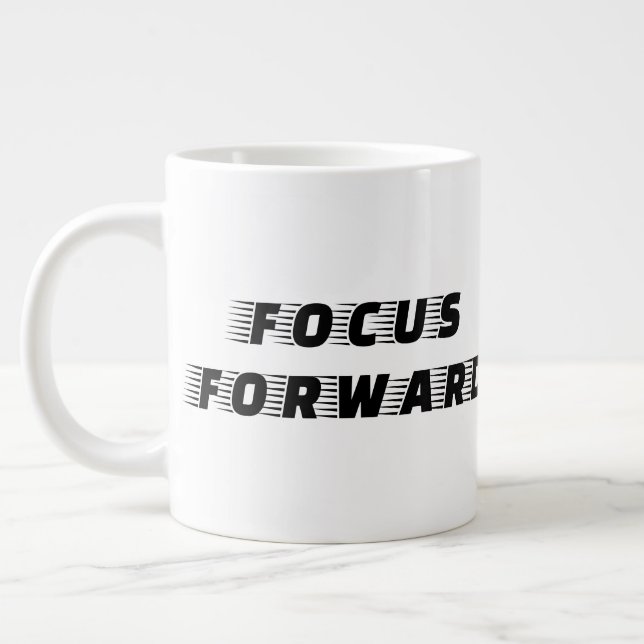 Fokusera framåt jumbo mugg (Vänster)