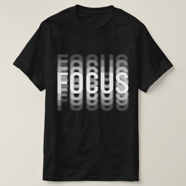 Fokusera funktionell optisk ljudososkärpa för moti t shirt (Design framsida)