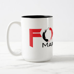Fokusera kampsportkaffemuggen Två-Tonad mugg