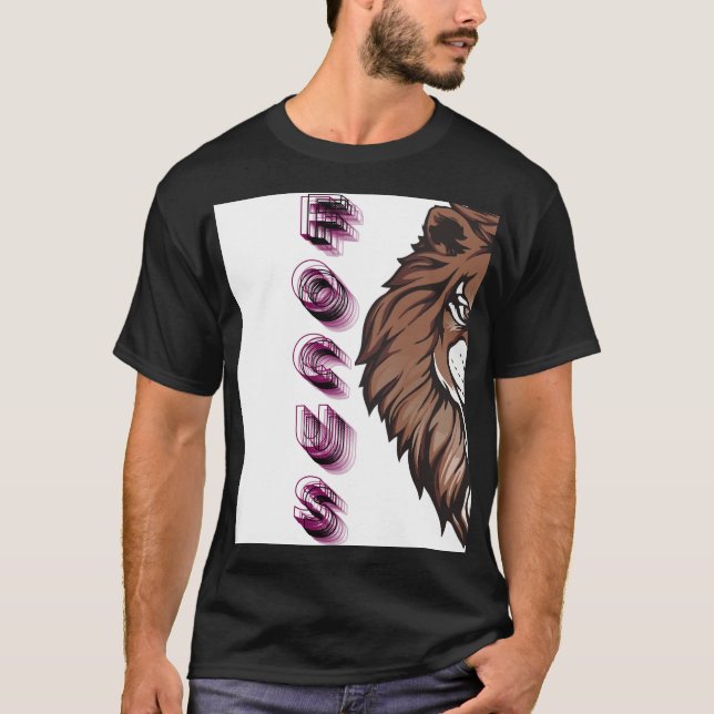Fokusera Lejon T Shirt (Framsida)