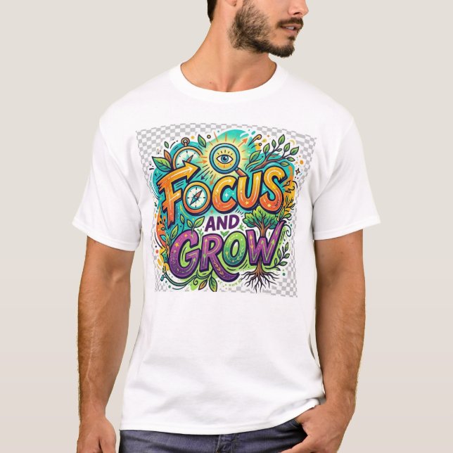 Fokusera och Växa T Shirt (Framsida)