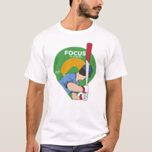 Fokusera ögat på baseboll t shirt
