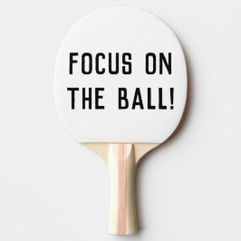 Fokusera på bollen! Roligt ordstäv Pingisracket