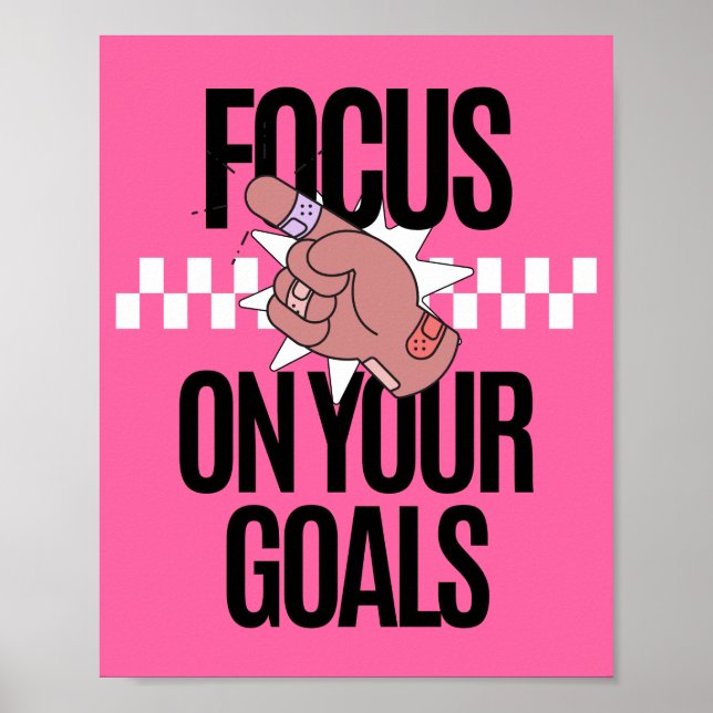 Fokusera på dina mål inspiration poster (Framsidan)