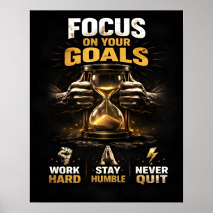 Fokusera På Dina Mål Inspirerande Motiverande Cita Poster