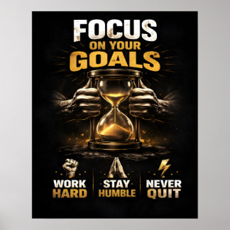 Fokusera På Dina Mål Inspirerande Motiverande Cita Poster