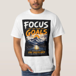 Fokusera På Dina Mål Motivations-T-Shirt Design T Shirt