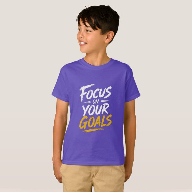 Fokusera På Dina Mål Motiverande T Shirt (Hel framsida)