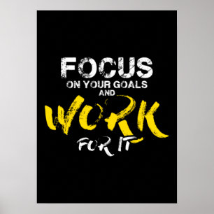 Fokusera på dina mål - Motivering Poster
