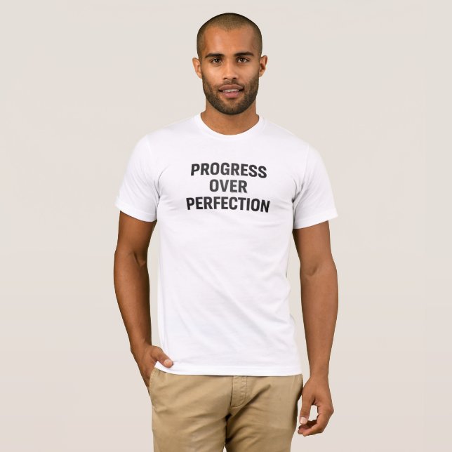 Fokusera på framsteg, inte perfektion, sweatshirt t shirt (Hel framsida)