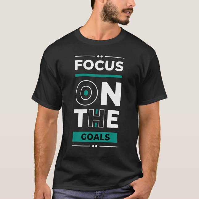 Fokusera på målsättningarna Unga entreprenörskapet T Shirt (Framsida)