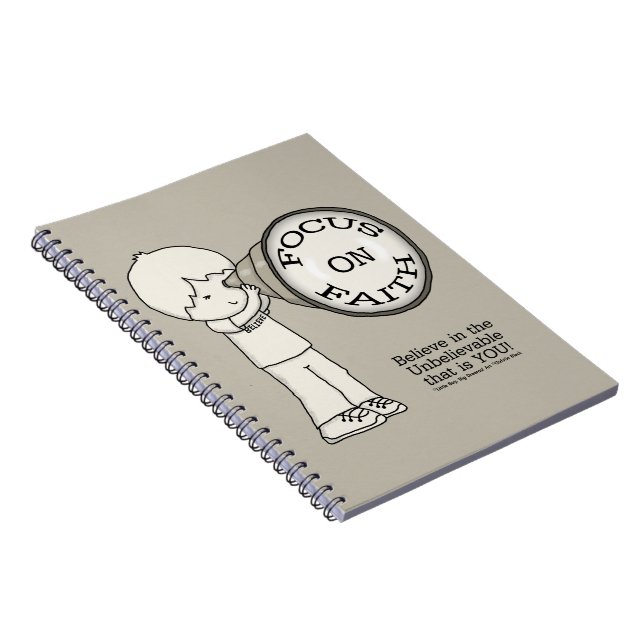 Fokusera på tro anteckningsbok (Högra Sidan)