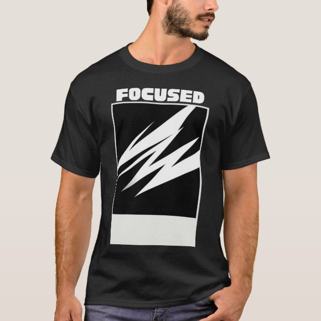 Fokusera T-Shirt – Minimalistisk Motiverande Stree (Framsida)