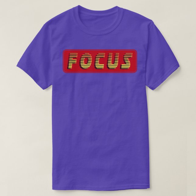 Fokusera Vintagens återloppstext T Shirt (Design framsida)